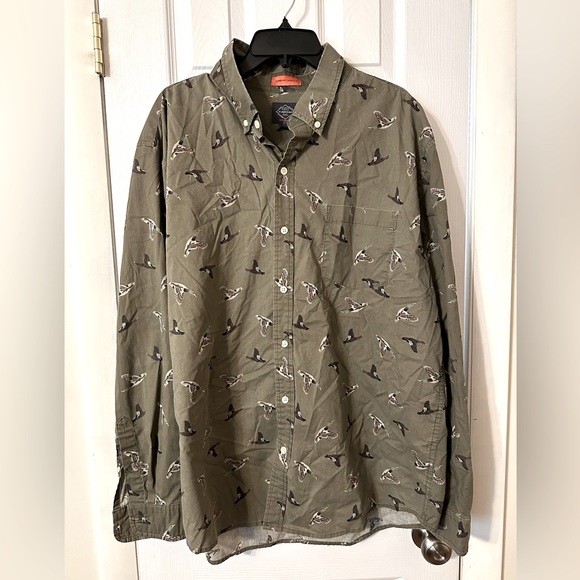 Saint John’s Bay Duck Print Button Down Shirt XL - Picture 1 of 3